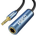 6.3mm標準ジャック ヘッドフォン 変換プラグ MillSO 3.5mmステレオミニプラグ変換ケーブル 1/4インチto 1/8インチ ヘッドホン端子 変換 6.35mmメス→3.5mmオス 変換プラグ 金メッキ ミニプラグ 変換 ヘッドホン/ミキサー/アンプ/ギター/ピアノ 対応 30cm(2)