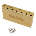 Musiclily Ultra ブラス 40mmトレモロブロック 10.5mm弦ピッチ 2点支持 中国とインドネシア製Squierスタンダードシリーズのエレキギターブリッジ用