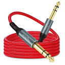 Twozoh 6.35mm オーディオケーブル 0.5M, TRS バランスステレオオーディオ ギター ケーブル オス-オス(1M-5M) 適格請求書発行可(2)