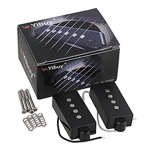 Yibuy ブラック 4弦 Noiseless ピックアップ プレシジョンース用