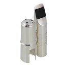 Yibuy シルバー #7 アルトサックスマウスピース with Cap Ligature Eフラットアルトサックスのため(2)