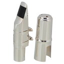 Yibuy マウスピース Bフラットソプラノサックス用 #7 長さ75mm ニッケルメッキ 繊細なデザイン 変形しにくい シルバー(2)