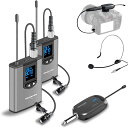 【送料無料】Alvoxcon ワイヤレスマイク UHF ピンマイク ワイヤレス ヘッドセットマイク クリップマイク ハンズフリーマイク 無線マイク 動画撮影 録音 拡声 カメラ スマホ 軽量 日本語取扱説明書付き 送信機*2 受信機*1 二人用 TG220