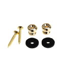 Musiclily Pro 10mm スチール製ストラップピン 小型ギターベース/ウクレレ用 、ゴールド(2個セット)