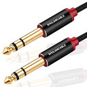 SHULIANCABLE 6.35mm ギター ケーブル, 標準プラグ オス-オス ミキサー ギター アンプ スピーカー等の接続用 (1M)(2)