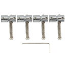 【送料無料】Musiclily Pro 19mm スチール製 ベースサドル 4弦プレシジョンベース/ジャズベース用、クローム(4個セット)