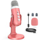 ZealSound 配信用マイク ASMRマイク コンデンサーマイク USB エコー機能、卓上マイクスタンド、PC用録音マイク、単一指向性集音、高感度な集音機能...