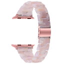 コンパチブル Apple Watch 樹脂 バンド 細いタイプApple watch series 8/SE2/7/6/5/4/3/2/1/SE/Ultra ベルト 耐衝撃 樹脂製 簡単調節 簡単取付 オシャレ 軽量 アップルウォッチに対応 38mm 40mm 41mm 交換バンド(38mm 40mm 41mm|フラワーピンク)(2)