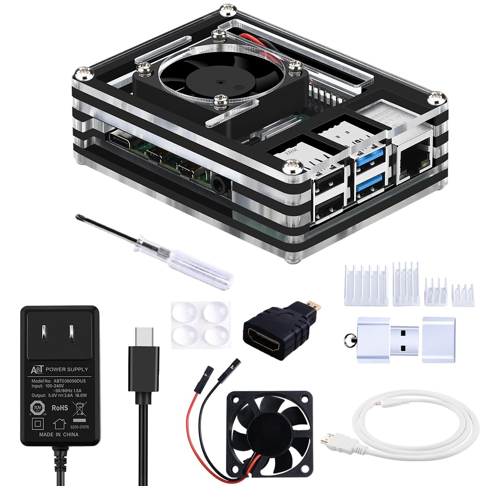 GeeekPi Raspberry Pi 44010եդ5V 3A USB-CŸץ4ĥҡȥ1MޥHD...
