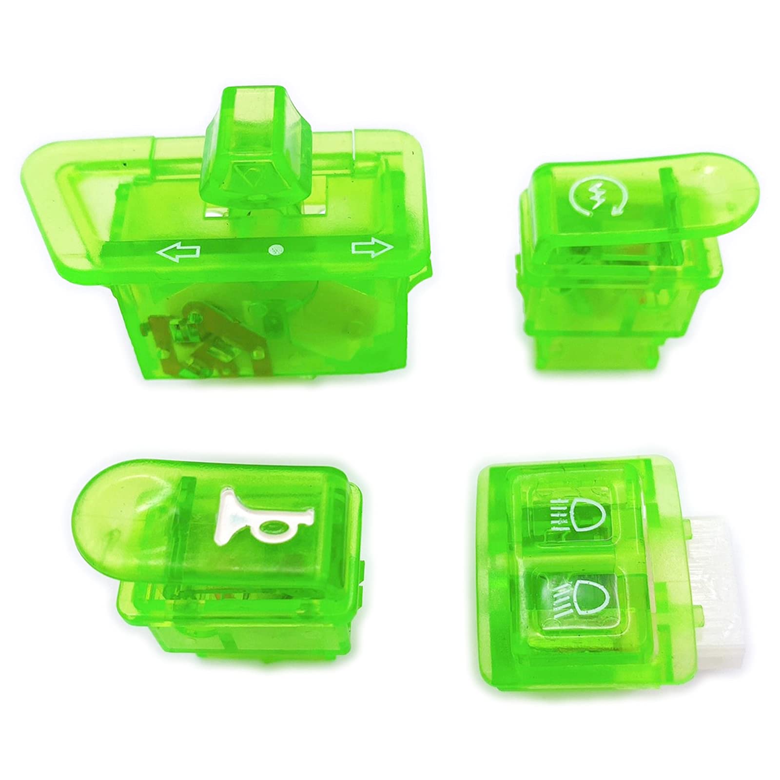 Meliore ディオ DIO スケルトン スイッチ セット ライブディオ スーパー ZX AF27 AF28 AF34 AF35 原付 スクーター バイク グリーン 4個