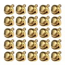 WINOMO 鈴 ベル ミニベル 100個セット 12mm クリスマス鈴 クリスマス飾り スズ セット ジングルベル チャーム 可愛い クリスマスツリー 装飾 すず DIY 手芸用 御守りに ゴールデン
