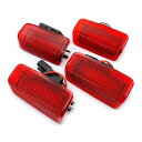 Meliore カーテシーランプ 北米仕様 LED 赤 レッド レンズ 純正交換 ウェルカム ライト ドア 汎用品 カプラーオン 4個セット