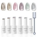 マグネットジェル マグネットネイル ジェルネイル Coikaze フラッシュネイル キャッツアイジェル 6色セット 磁石付き カラージェル 猫目 キャツアイ U...