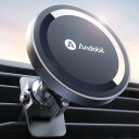【2024年超強磁力&地震でも安定】 Andobil スマホホルダー 車 マグネット 吸着力3KG 【改良クリップ】 車載ホルダー MagSafe 20個N55磁石 置くだけ マグセーフ すまほほるだー 車 スマホスタンド 携帯ホルダー 360度回転 電波干渉なし iPhone SE 16 15 14 13 12 Pro Ma