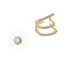 【送料無料】Yoursfs ジルコニア ピアス イヤリング レディース アシンメトリー ピアス 気 18kコーティング リング 3連 イヤーカフ ファッション ...