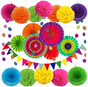 ZOYUBS ペーパーファン 飾り付けセット お花紙 ペーパー フラワー ポンポン 紙 花紙 ペーパーフラワー おはながみ 簡単お花紙 カラーペーパー フラワーペーパー ペーパーファン ポンポン 折り紙 誕生日 結婚式 クリスマス ハロウィン 卒業式 飾り付け 祭り イベント