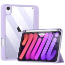 iPad Mini6 ケース 2021 新型 TiMOVO iPad mini ケース第6世代 2021 8.3インチ iPad Mini6 カバー 第六世代適用 2021 モデル Apple Pencil2充電に対応 ペンシル収納 背面透明 薄型 PUレザー キズ防止 三つ折り TPU スタンド 衝撃吸収 オートスリープ機能付き 軽量 持ちや(2)