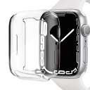 Miimall【フイルム一体型ケース】Apple Watch 8/7 45mm保護ケース ソフト ケース アップルウォッチシリーズ 7カバー 落下防止 全面保護 超軽量 耐衝撃 脱着簡単 カバー Apple Watch 45mm 保護カバーアップルウォッチ 8 ケース(クリア|45mm)(2)