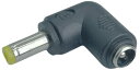 【送料無料】CNCTWO(コネクトツー) 外径5.5/内径2.1mm (オス/メス) DCプラグ L字型変換アダプタ 24V/5A対応