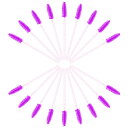 スクリューブラシ 100本セット メイクブラシ パープル クリスタルバンド Annhua 眉ブラシ 100本入りまつ毛コーム アイラッシュメイク まつげコーム ...