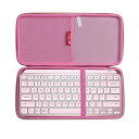 ロジクール MX KEYS mini KX700GR ミニマリスト ワイヤレス イルミネイテッド キーボード グラファイト 専用保護収納ケース-Hermitshell (ローズゴールド)(2)