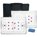 aleawol サッカー用 作戦盤 両面 コーチングボード 作戦板 サッカー ボード アルミニウム合金 作戦ボード サッカー 戦略指導 (45×30cm)