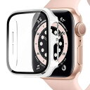 Miimall 一体感ケースApple Watch8 41mm/7 41mm 専用 アップルウォッチ シリーズ 8 2022 ケースアップルウォッチ 41mm保護ケース キズ防止 防塵 軽量 硬度9H PC素材 液晶全面保護 強化ガラス(41mm|クリアxシルバー色)(2)
