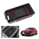 【GAFAT】メルセデス ベンツ Benz Cクラス W206 5代目 2021年~現行 専用 車用収納ボックス 収納ボックス 内装パーツ センターコンソールボックス 外付コンソールボックス コイン収納 小物入れ 滑り止め (レッド)