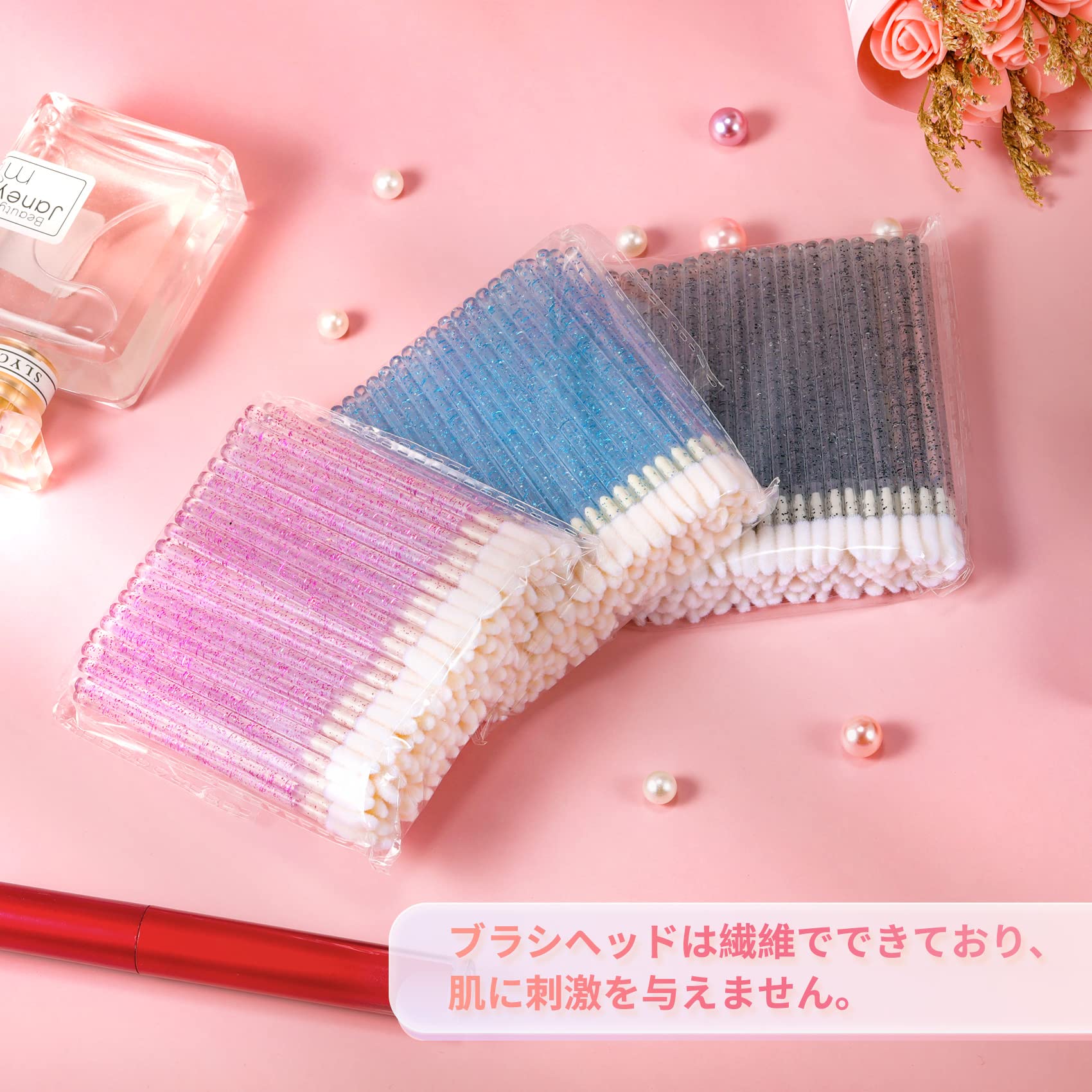 100本袋入りリップブラシ 携帯用リップブラシ 使い捨て リップ ブラシ Annhua 使い捨て リップ ブラシ 旅行用 メイク リップ チップ アプリケーター 使い捨てリップブラシ 多機能 annhua 使い捨てリップブラシ ブルー クリスタルバンド使い捨てリップブラシ使い捨て ブラ