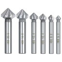 Kimlonton 6本セット カウンターシンク皿取り錐ドリル ビット 皿取錐 下穴錐 座ぐり 三刃90° 面取り カッター ドリル用面取り バリ取り HSS高...