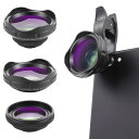 Glvaner スマホレンズ2in1 クリップ式 防犯カメラ 広角レンズ スマホ マクロレンズ スマホ カメラ iphone スマートフォン スマホ 拡大レンズ 外付けカメラ 撮影キット 簡単装着 携帯レンズ お花見 旅行用