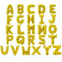 Lausatek アルファベット A〜Z バルーン セット 飾り付け ゴールド 文字 風船 誕生日 バースデー パーティー イベント 撮影 26pcs
