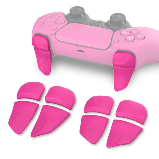PlayVital ps5コントローラーに対応用2ペアショルダーボタンエクステンショントリガー、ps5 edge対応用ゲーム改善アジャスター、ps portal対応用バンパートリガーエクステンダー【ノヴァピンク】 PlayVital ps5コントローラーに対応用2ペアショルダーボタンエクステンショントリガー、ps5 edge対応用ゲーム改善アジャスター、ps portal対応用バンパートリガーエクステンダー【ノヴァピンク】