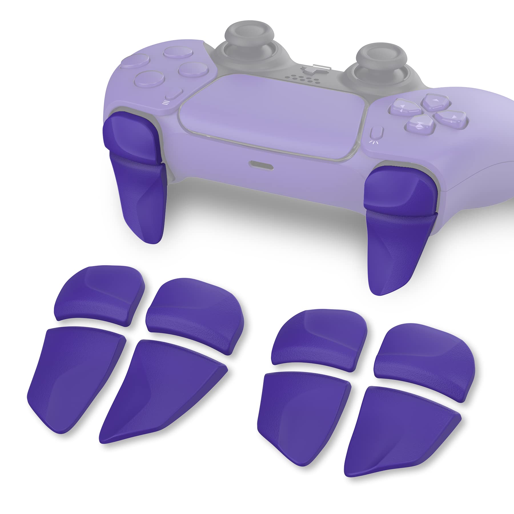 PlayVital ps5コントローラーに対応用2ペアショルダーボタンエクステンショントリガー、ps5 edge対応用ゲーム改善アジャスター、ps portal対応用バンパートリガーエクステンダー【ギャラクティックパープル】
