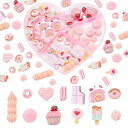 PH PandaHall スウィーツ カボション 84個 樹脂 ペンダント 混合図形 食品樹脂カボション お菓子 デコパーツ 飾り 装飾 アクセサリーパーツ D...
