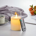 AnnTec LEDキャンドルライト ロウソク 本物の炎のようにゆらめく 暖色光 火を使わない ゆらゆら揺れる 安全 省エネ 専用リモコン付き 明るさ調整 LE...