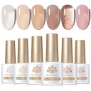 BORN PRETTY カラージェル ジェルネイル 6色 ジェルポリッシュキットセット7ml 透明感あり シアーカラー ジェルネイル カラー ジェルネイルセット...