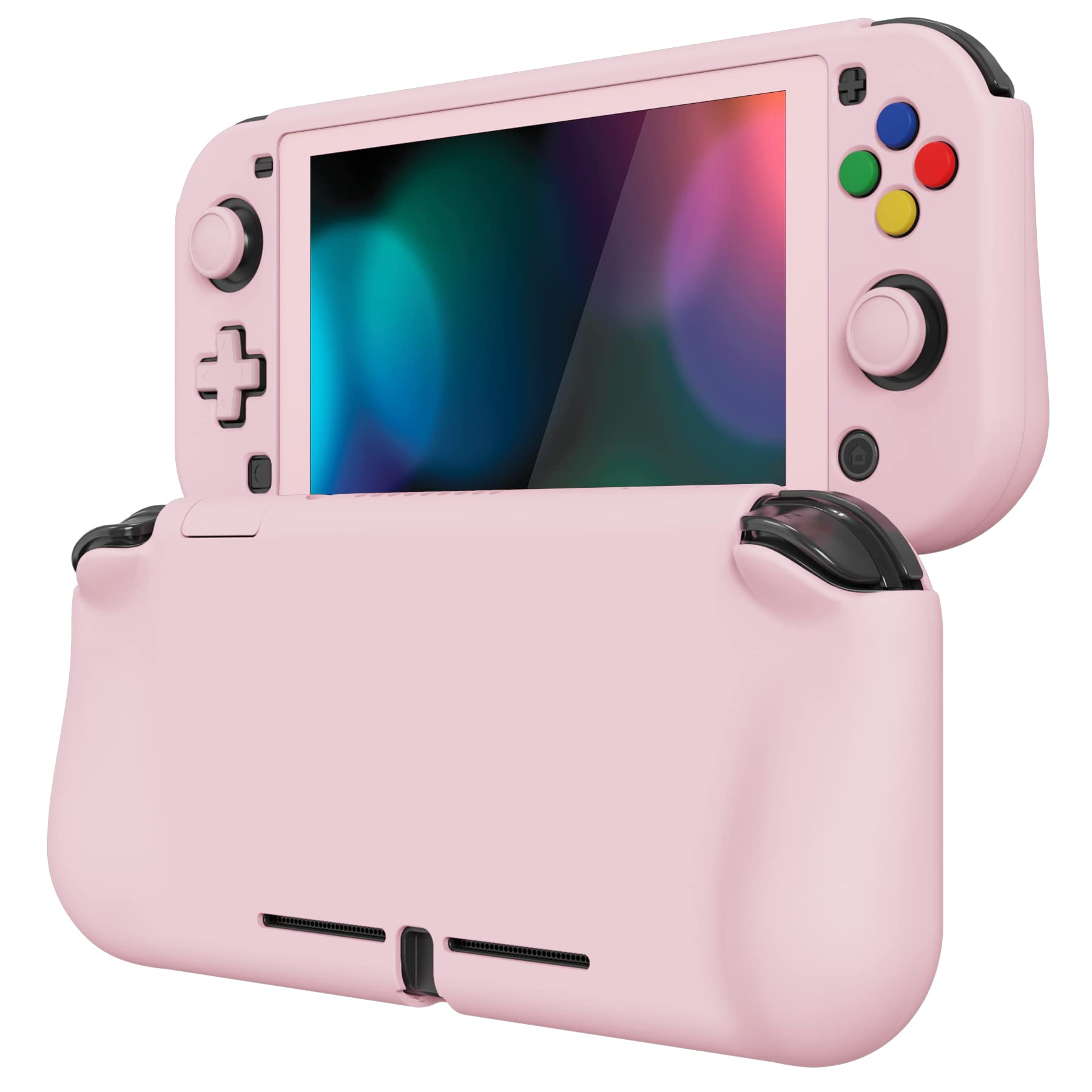 PlayVital ZealProtect Nintendo Switch Liteに対応用保護シェル、Switch Liteに対応用人間工学に基づいたデザインしたハードシェル、ジョイコンのシェル＆グラスフィルム＆サムライカバー＆ボタンキャップは付属しています【チェリーブロッサムピンク】