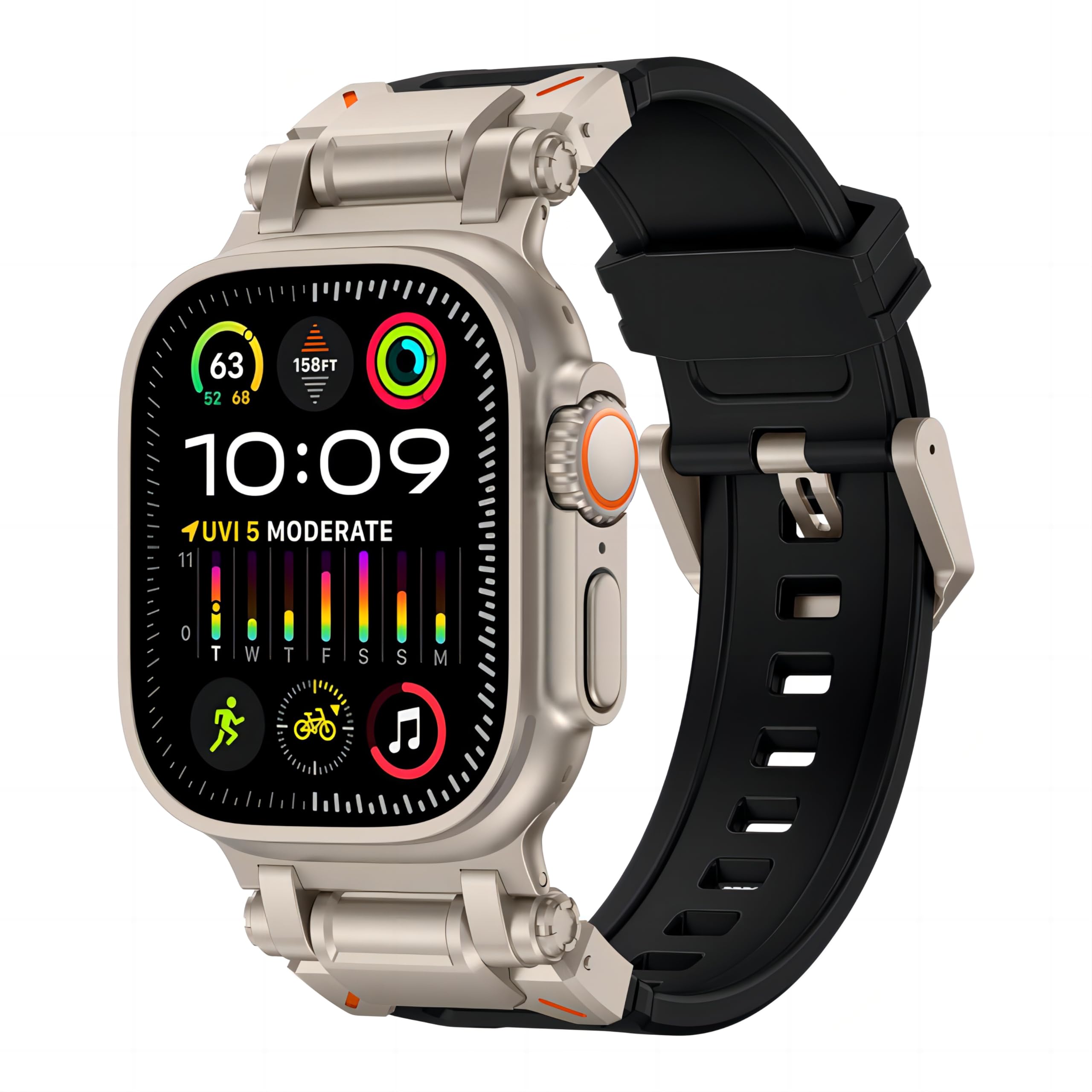 【送料無料】[GLILAVOX] 2024新登場 アップルウォッチ バンド Compatible with ultra2/ultra 49mm Series 10/9/8/7/SE2/SE/6/5/4/3/2/1 46mm/45mm/44mm/42mm アップルウォッチ バンド スポーツ 防水 TPU 柔らかい アップルウォッチ ベルト メンズ スポーツバンド