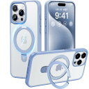 【2024必見!4in1多機能満載】CASEKOO iPhone 15 Pro 用 ケース 米軍MIL規格 耐衝撃 MagSafe対応隠しスタンド 指紋防止 マ...