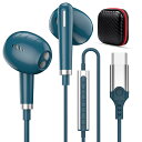 タイプc イヤホン 有線 マイク付き インナーイヤー型 Type-C イヤフォン 対応iPhone16 Pro Max Plus/iPhone15/iPad/samsung/Google Pixel/AQUOS/Xperia/Xiaomi/OPPO/PC パソコン Android機種 通話可能 音量調節 HIFi音質 テレワーク/オンライン会議/通勤 可愛い 収納ケー(2)