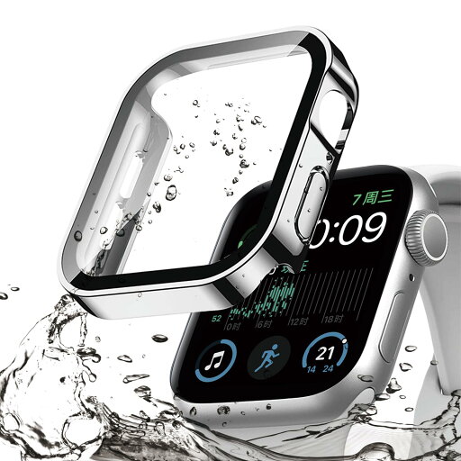 【2024新型】FALSAD Apple Watch カバー 40mm/44mm 対応 アップルウォッチ Se/Se2/Series6/5/4 保護ケース、新デザイン3D直角エッジ PC+ガラス画面 防水 耐衝撃 超薄型 軽量 高透過率 高タッチ感度 指紋防止 装着簡単 一体型 全面保護 (iWatch 40mm シルバー) 【2024新型】FALSAD Apple Watch カバー 40mm/44mm 対応 アップルウォッチ Se/Se2/Series6/5/4 保護ケース、新デザイン3D直角エッジ PC+ガラス画面 防水 耐衝撃 超薄型 軽量 高透過率 高タッチ感度 指紋防止 装着簡単 一体型 全面保護 (iWatch 40mm シルバー)