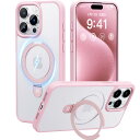 【2024必見!4in1多機能満載】CASEKOO iPhone 15 Pro 用 ケース 米軍MIL規格 耐衝撃 MagSafe対応隠しスタンド 指紋防止 マ...