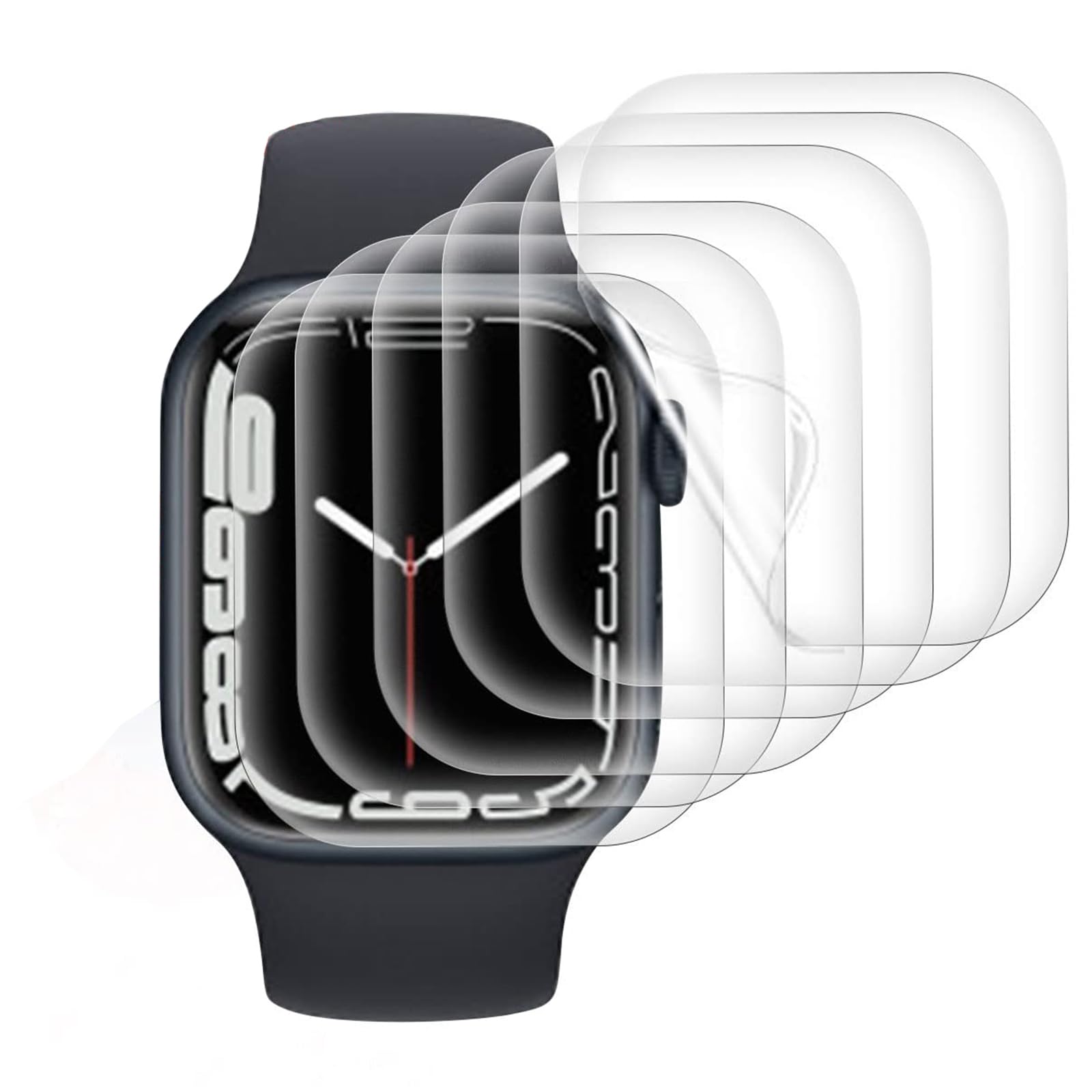 【6枚入り】ILYAML for Apple Watch フィルム Apple Watch 9 フィルム Apple Watch 45mm フィルム 湾曲まで覆える 全面保護 TPUフィルム 99%高透過率 隅浮き防止 アップルウォッチ 45mm フィルム 取扱簡単 気泡なし 指紋防止 傷自動修復技術 ケースに干渉せず Apple Wa