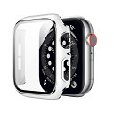 【2023冬強化版】ILYAML for Apple Watch ケース Apple Watch Series Series 6/SE2/SE/5/4 44mm 用 ケース 一体型 Apple Watch Series 6/SE2/SE/5/4 44mm対応 日本旭硝子材 二重構造 apple watch 用カバー アップルウォッチ ケース 全面保護 耐衝撃 装着簡単 ホワイト&(2)
