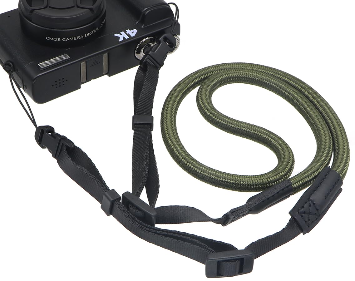 【送料無料】[INPON] カメラストラップ ネックストラップ 長さ調整可能 クライミングロープ製 ミラーレ..