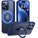 【2024必見!4in1多機能満載】CASEKOO iPhone 15 Pro Max 用 ケース 米軍MIL規格 耐衝撃 MagSafe対応隠しスタンド 指紋...
