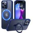【2024必見!4in1多機能満載】CASEKOO iPhone 15 Pro 用 ケース 米軍MIL規格 耐衝撃 MagSafe対応隠しスタンド 指紋防止 マ...
