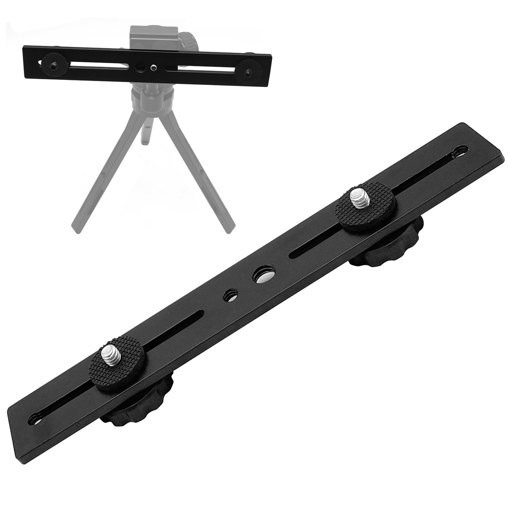 LOYELEY カメラプレート ホットシュー 20CM デュアルスピードライト 三脚ブラケット フラッシュエクス..