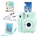 HIYQIN instax mini 12ケース、FUJIFLM 「チェキ instax mini 12」 ケース 5点セット 透明カバー チェキ 12 クリア...